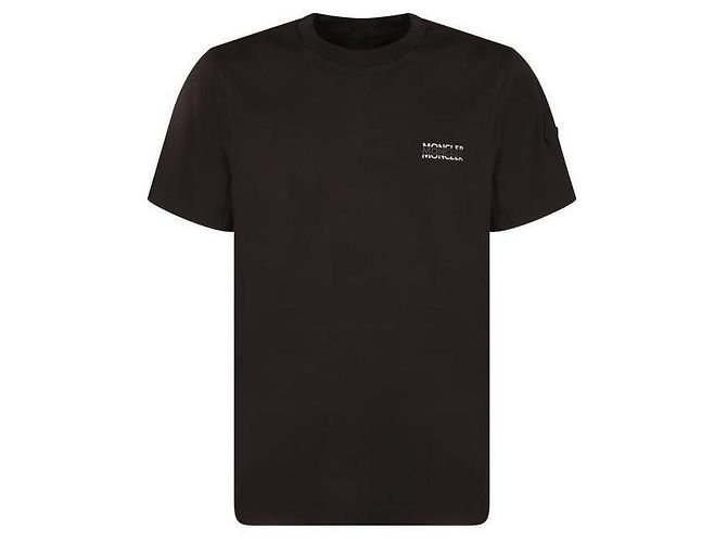 Moncler Camiseta de jersey de algodón Negro
