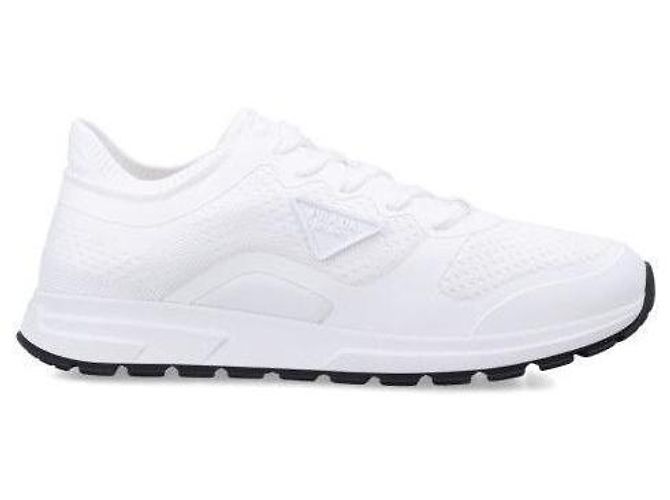 Prada Baskets en maille Frax Blanc