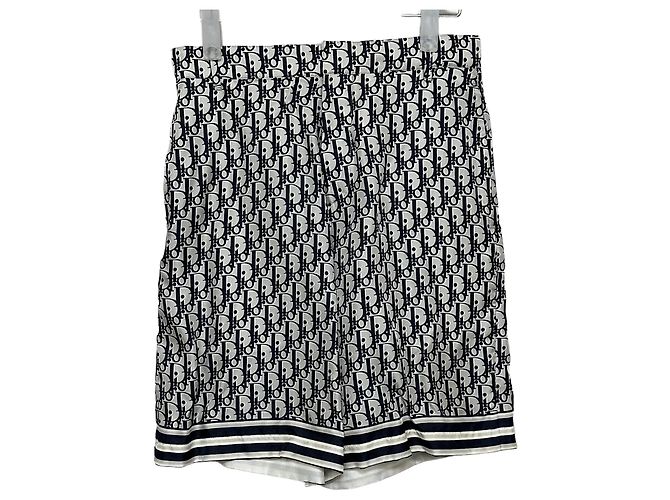 Short de seda Dior Oblique Pixel Plata