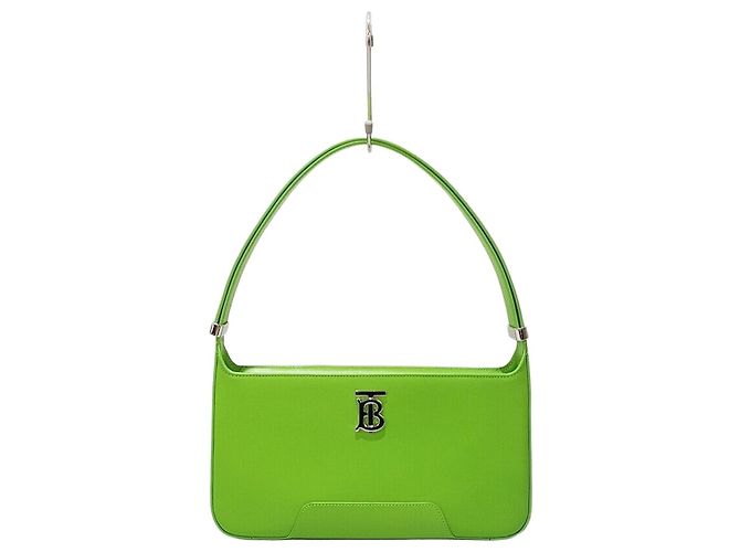Burberry Bolsa de ombro em couro TB Verde