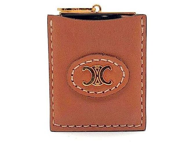 Céline Charm de espelho separável Triomphe Vermelho
