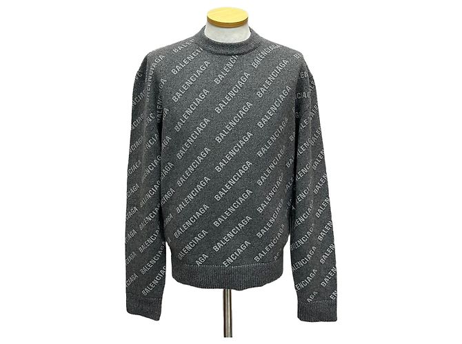 Balenciaga Strick mit Mini-Allover-Logo Mehrfarben