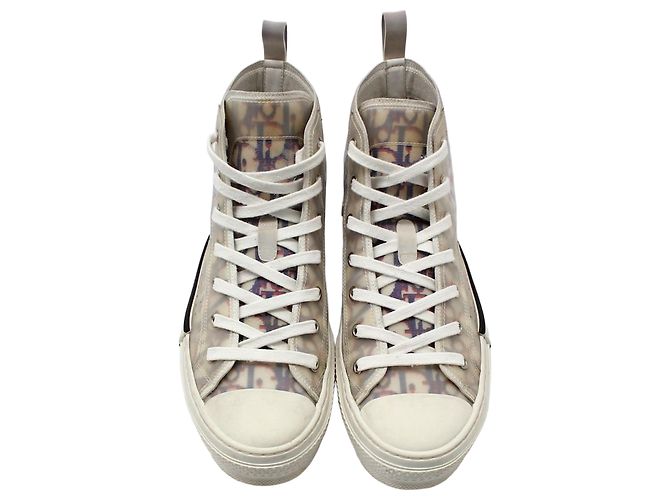Dior High-Top-Sneaker aus Oblique-Canvas Blau