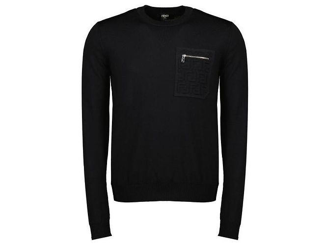 Fendi Wollpullover Schwarz 