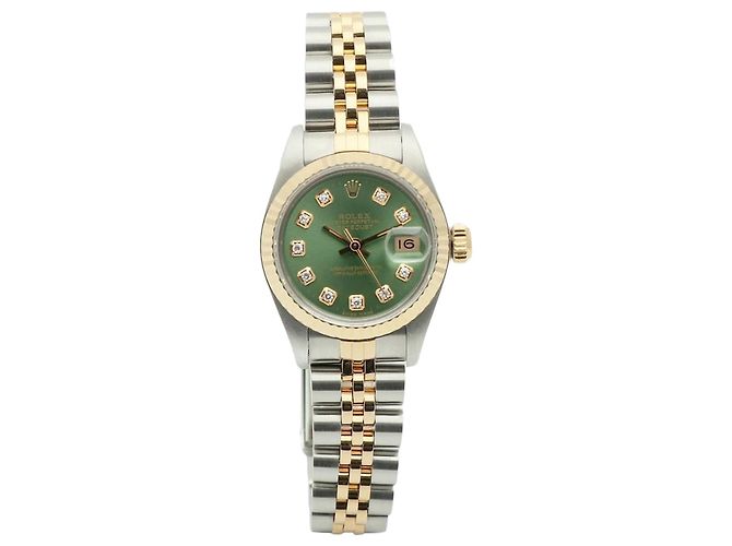Rolex Datejust Combo Damenuhr Hellgrün After Diamond
