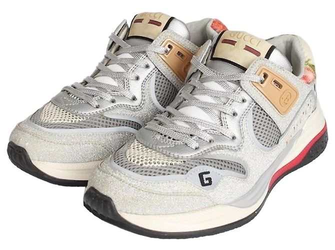 Gucci Ultraphase Sneakers Silver Silber