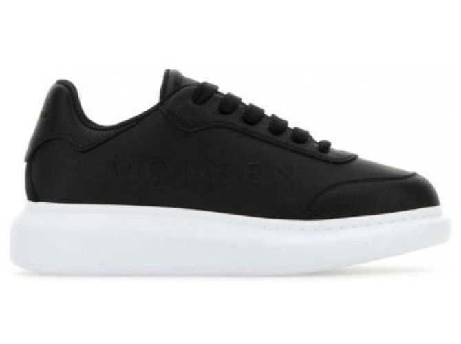 Alexander Mcqueen Schwarze Ledersneaker