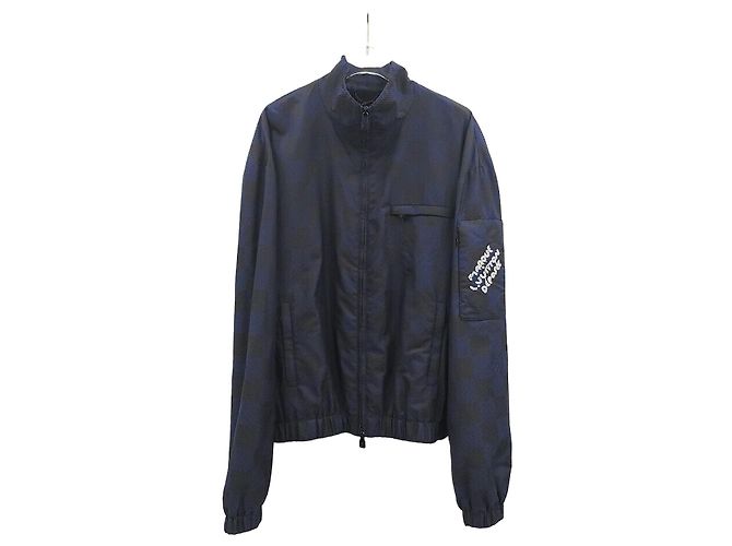 Louis Vuitton Blouson da viaggio in nylon Damier Pop Nero