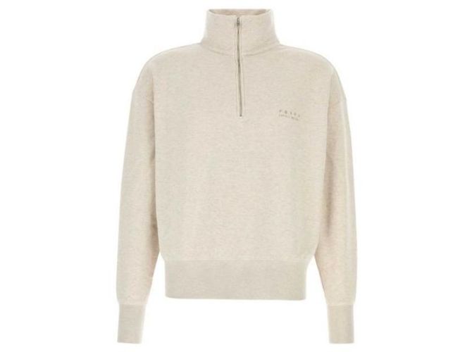 Prada Langarm-Poloshirt aus Baumwolle Weiß