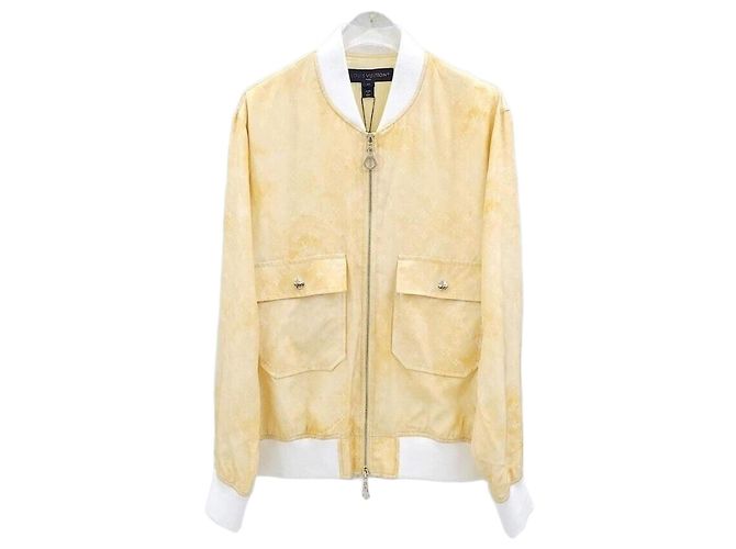 Louis Vuitton Giacca con zip e monogramma gialla Giallo