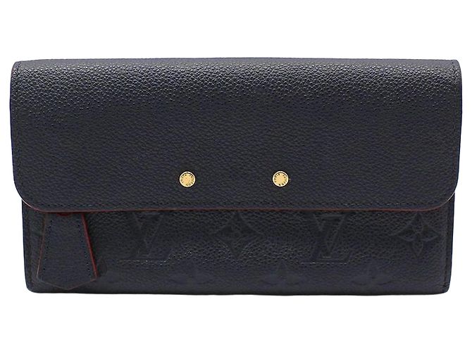 Monogram Empreinte Marine Louis Vuitton Long Wallet Blau