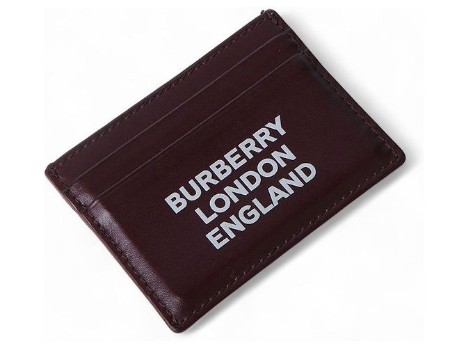 Burberry Logo Leather Card Holder Black