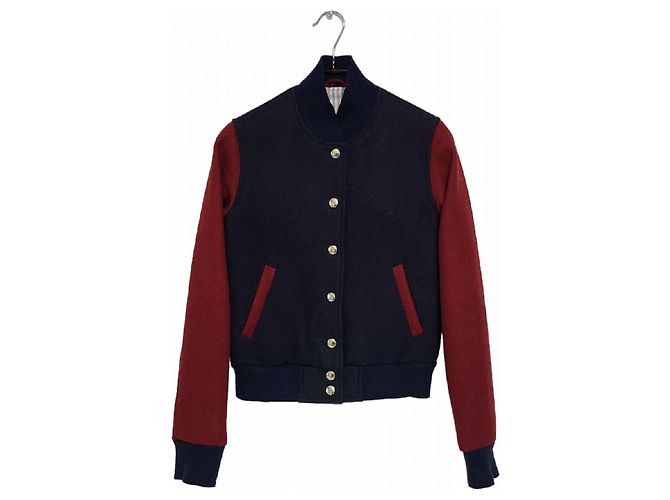 Thom Browne Giacca Varsity in lana da donna Blu