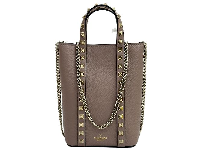Valentino Bolsa transversal mini Rockstud em couro granulado Multicor