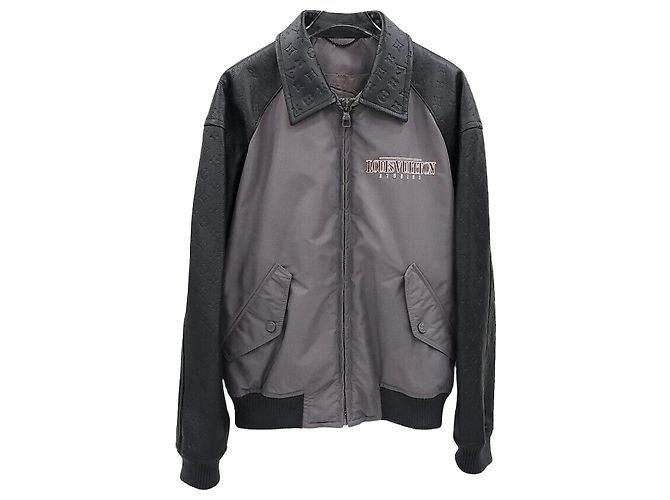 Louis Vuitton Giacca Varsity in pelle monogrammata Marrone