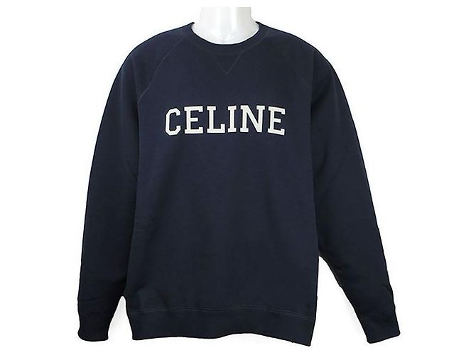 Céline Lockeres Sweatshirt aus Baumwollfleece Blau