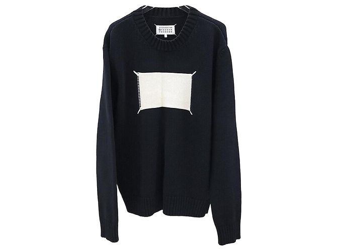 Maison Martin Margiela Strickware mit Rundhalsausschnitt Schwarz