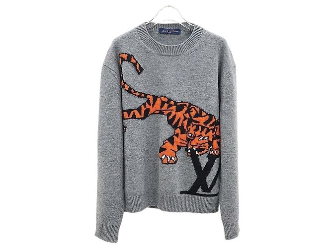 Louis Vuitton Intarsia Tiger Wollstrick Braun