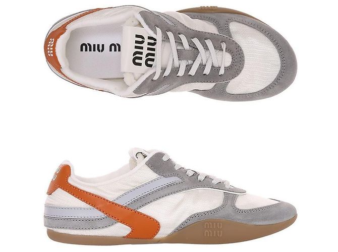Miu Miu Baskets techniques Gymnasium Marron