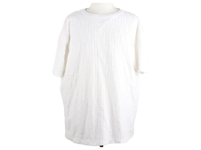 Dior Oblique Terry Cotton Short Sleeve White