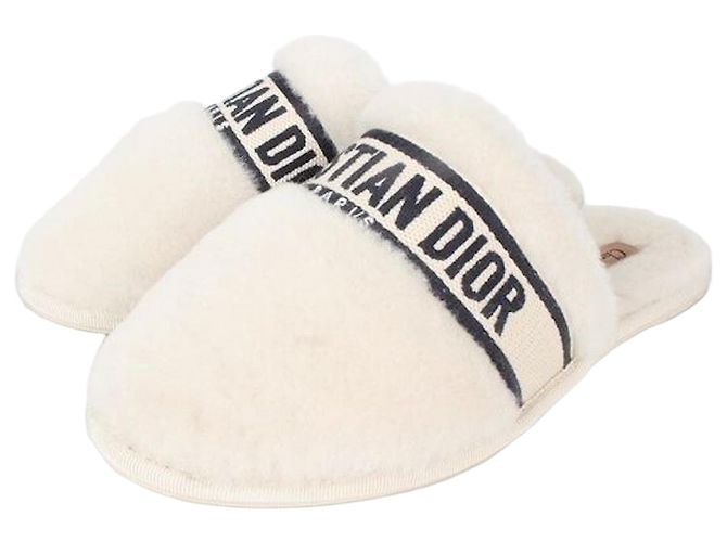 Dior Sandali Mule in Shearling Multicolore
