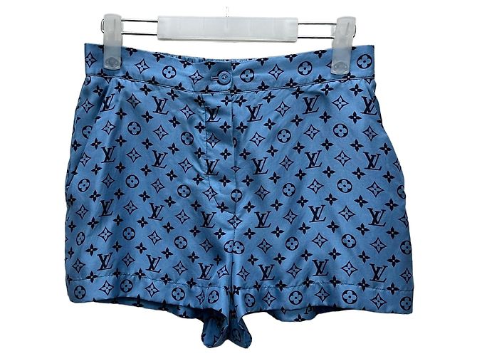 Louis Vuitton Monogram Mini Pajama Shorts Blue