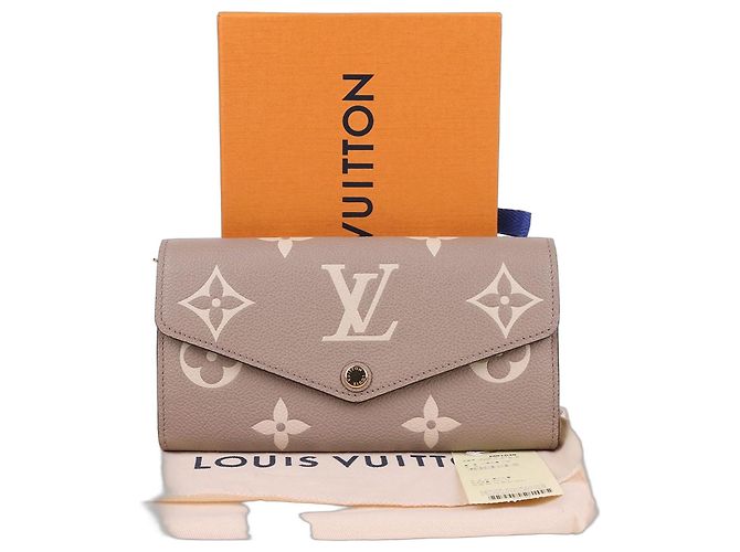 Louis Vuitton Beige Monogram Sarah Wallet Brown