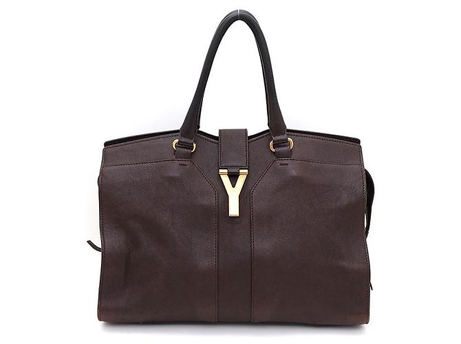 Saint Laurent Sac Cabas Chyc Medium Marron