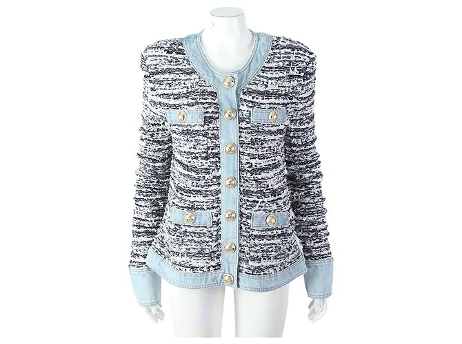 Balmain Tweed Denim Jacket