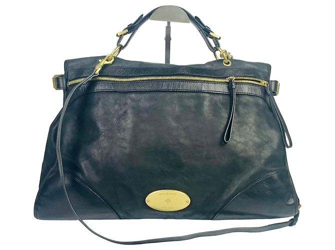 Mulberry Sac oversize structuré en cuir noir