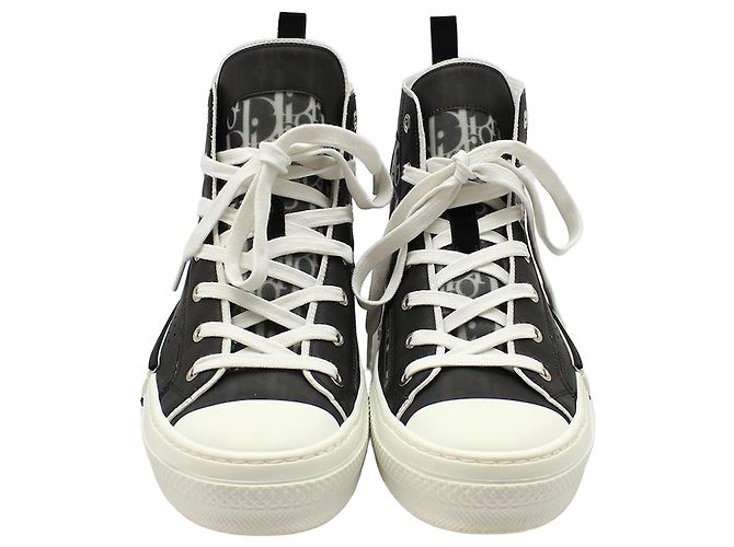 Dior High-Top-Sneaker Oblique Weiß