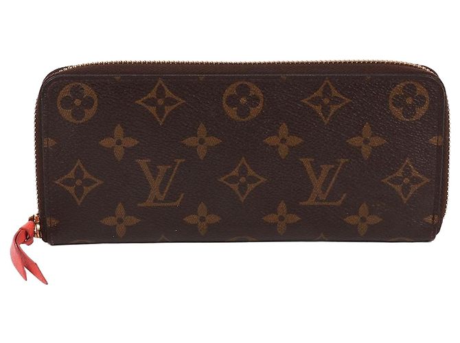 Louis Vuitton Cartera Larga para Mujer Monogram Clemence Zipper Negro