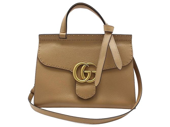 Gucci Borsa a mano e a tracolla GG Marmont Marrone