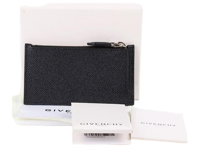 Givenchy Black Leather Zip Cardholder