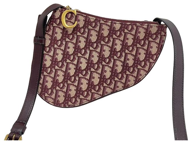 Dior Borsa a tracolla Christian Oblique Saddle Rosso