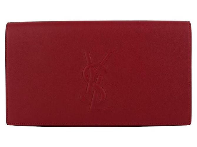 Saint Laurent Bolso de mano Monogram Belle Du Jour Roja