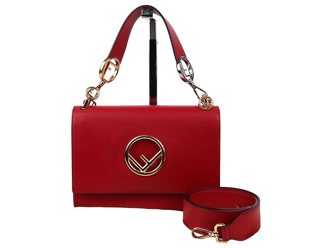Fendi Borsa a Spalla Logo Can Eye Red Rosso