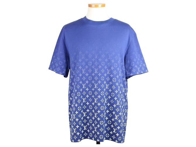 Louis Vuitton Monogram Gradient Kurzarm-T-Shirt Blau