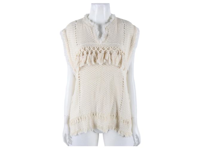 Ärmelloser Strickpullover Isabel Marant Weiß 