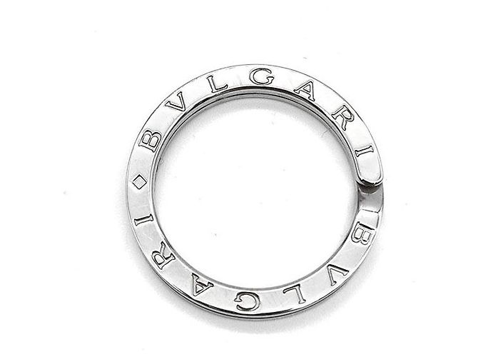 Bulgari Sterling Silver Keyring Silvery