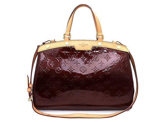 Louis Vuitton Borsa Tote e Borsa a Spalla Monogram Vernis Amarante Brea MM Rosso