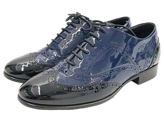 Chanel Lackschuhe Blau 