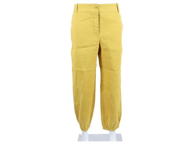 Pantalones Hermès Amarillo Paño