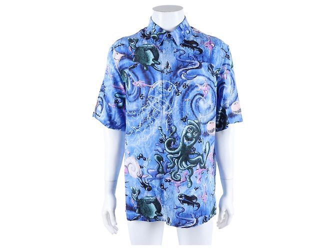 Dior Homme Kurzarmhemd Blau
