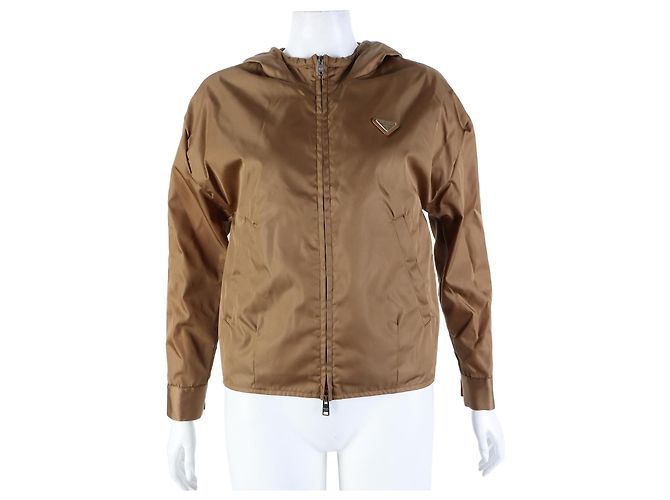 Prada Kapuzenpullover aus Nylon Braun