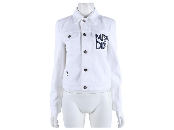 Jaqueta de algodão Christian Dior Branco