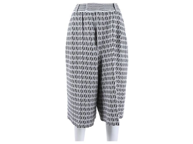 Fendi Banding Knit Pants White