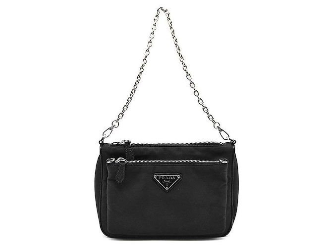 Prada Borsa a tracolla e crossbody in Re-Nylon Tesuto Nero
