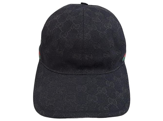 Gucci Web GG Canvas Cap in Schwarz