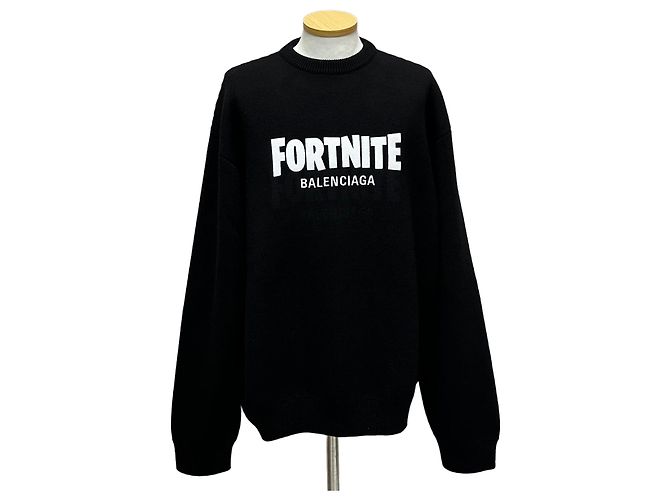 Balenciaga Fortnite Logo Strick Silber